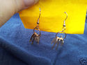 Woman's Gold Plated Pierced Dangle Elephant Sectio