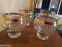 Set of 4  Colony Glass Icer and Liner with Gold Ri