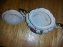 Limoges Vintage Gilded Sugar Bowl with Lid with Ro