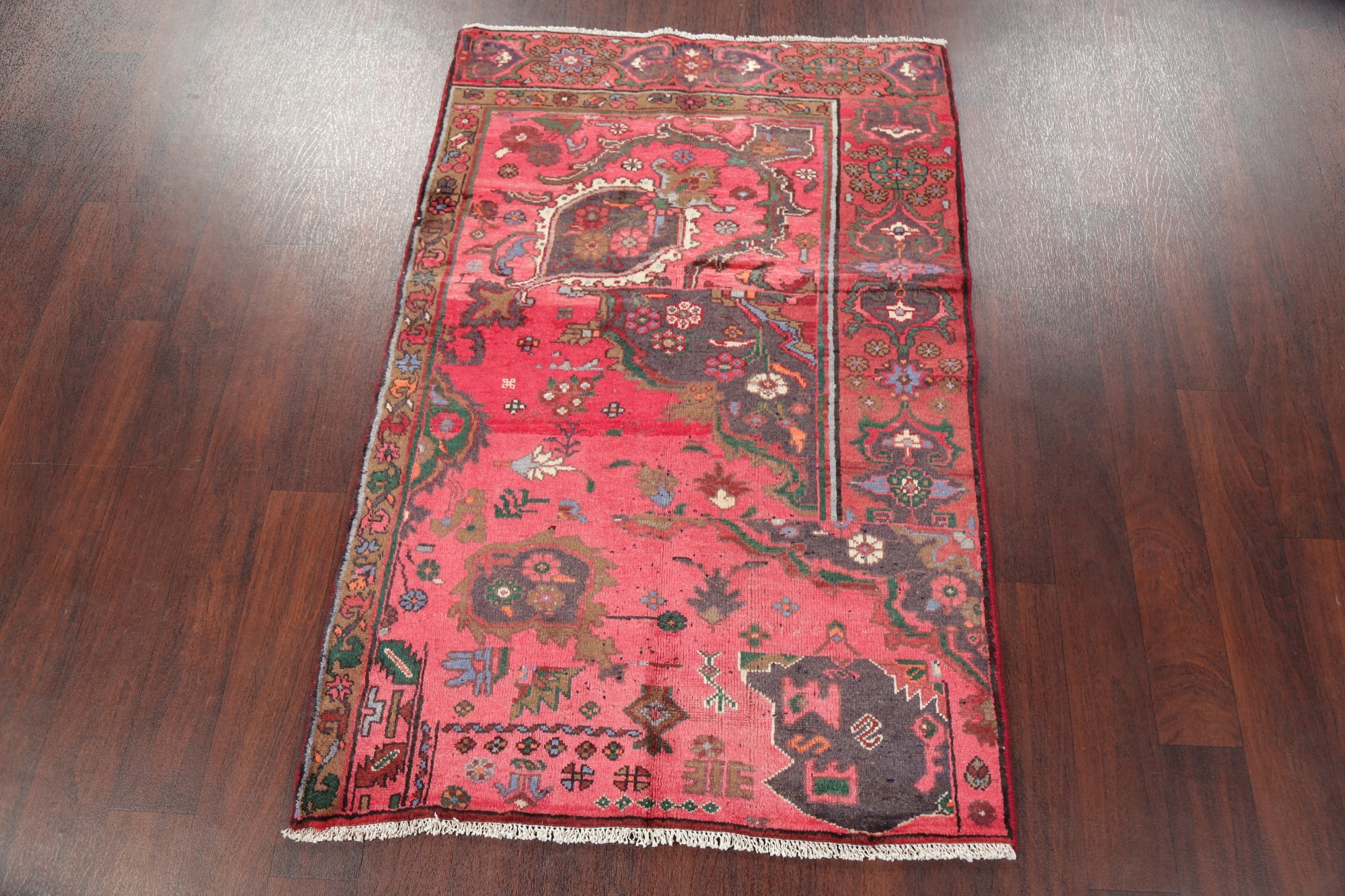 Vintage Geometric Lilihan Oriental Area Rug Wool Hand Knotted