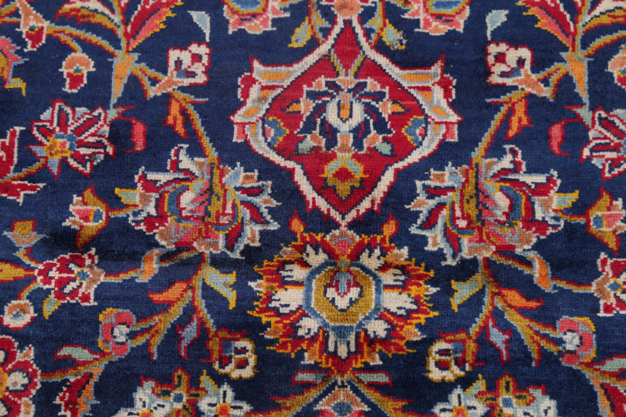 Vintage Navy Blue Floral Ardakan Handmade Area Rug Oriental Traditional