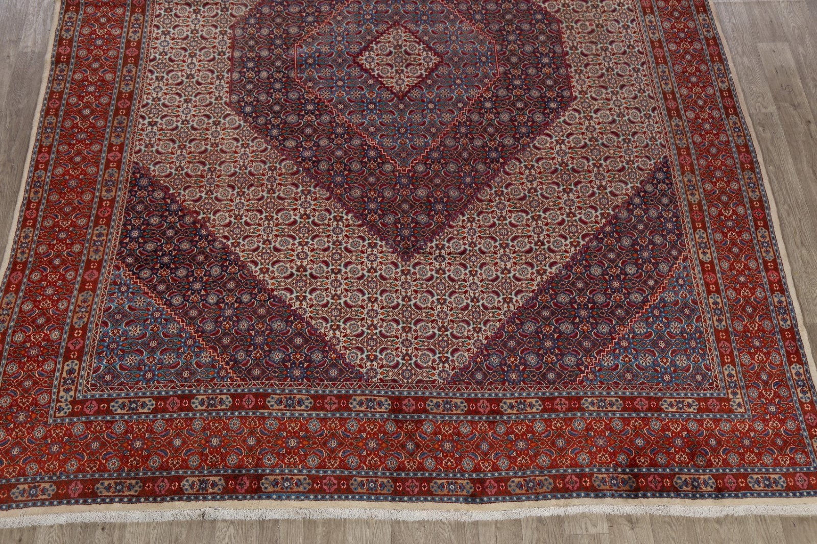 Vintage Mood Geometric Area Rug HandKnotted Oriental Traditional