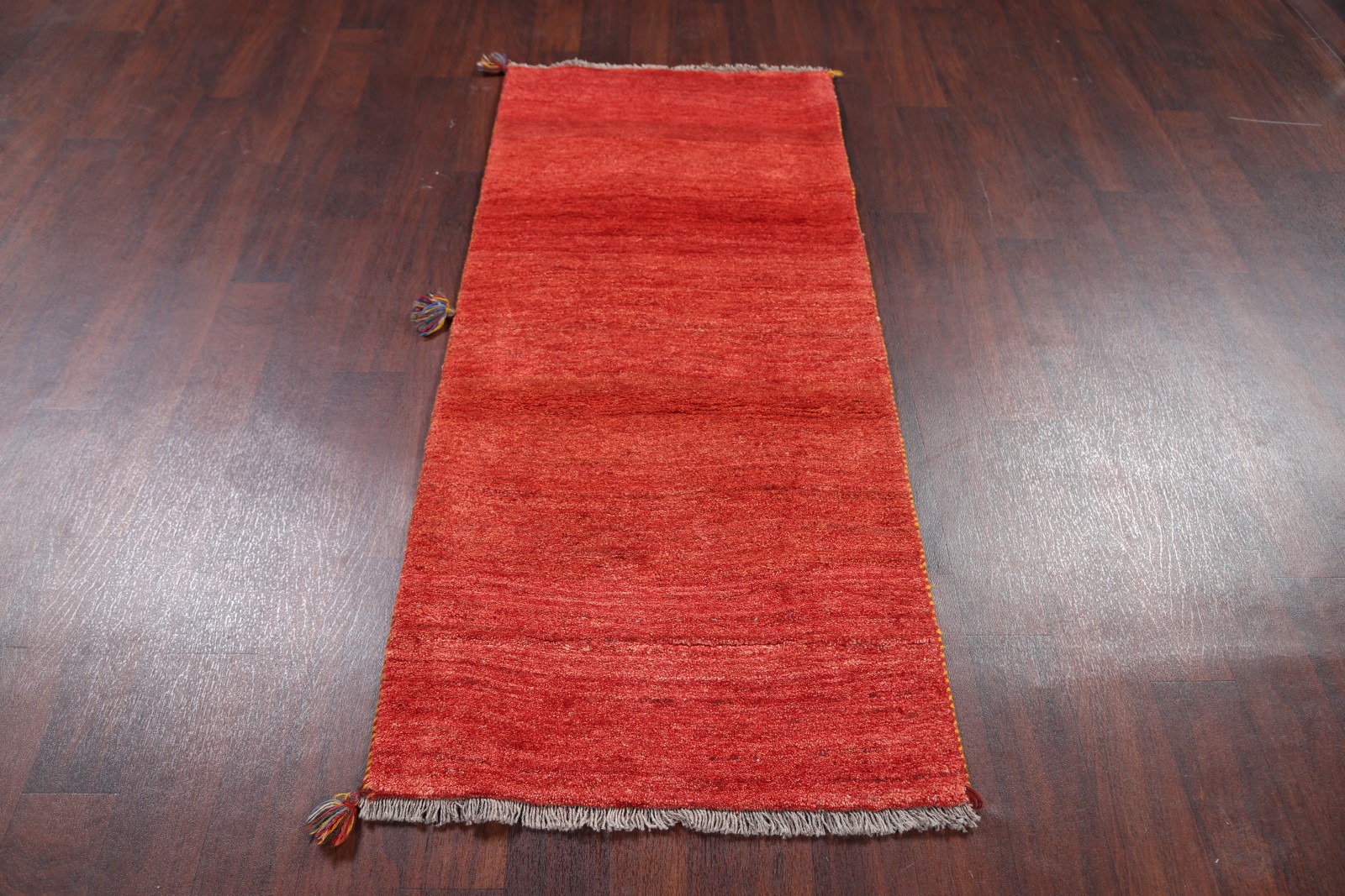 Thick Pile Modern Gabbeh Runner Rug 3x6 Solid Oriental HandKnotted