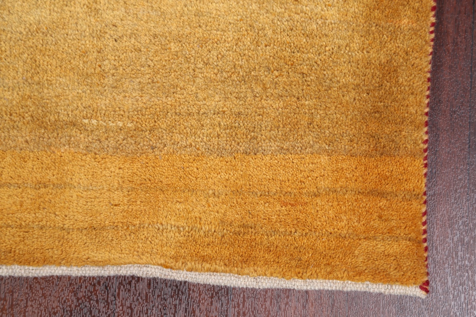 Thick Pile Contemporary Dark Gold Gabbeh Area Rug Modern Living Room