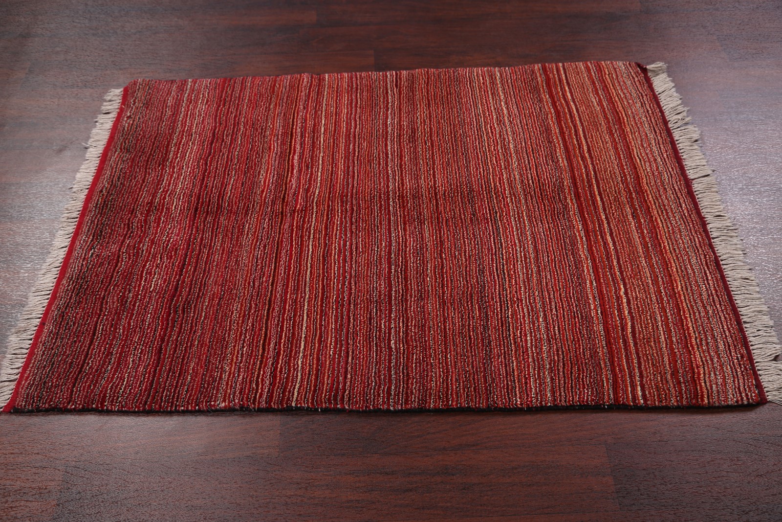 Striped Thick Pile Contemporary Gabbeh Oriental Area Rug HandKnotted
