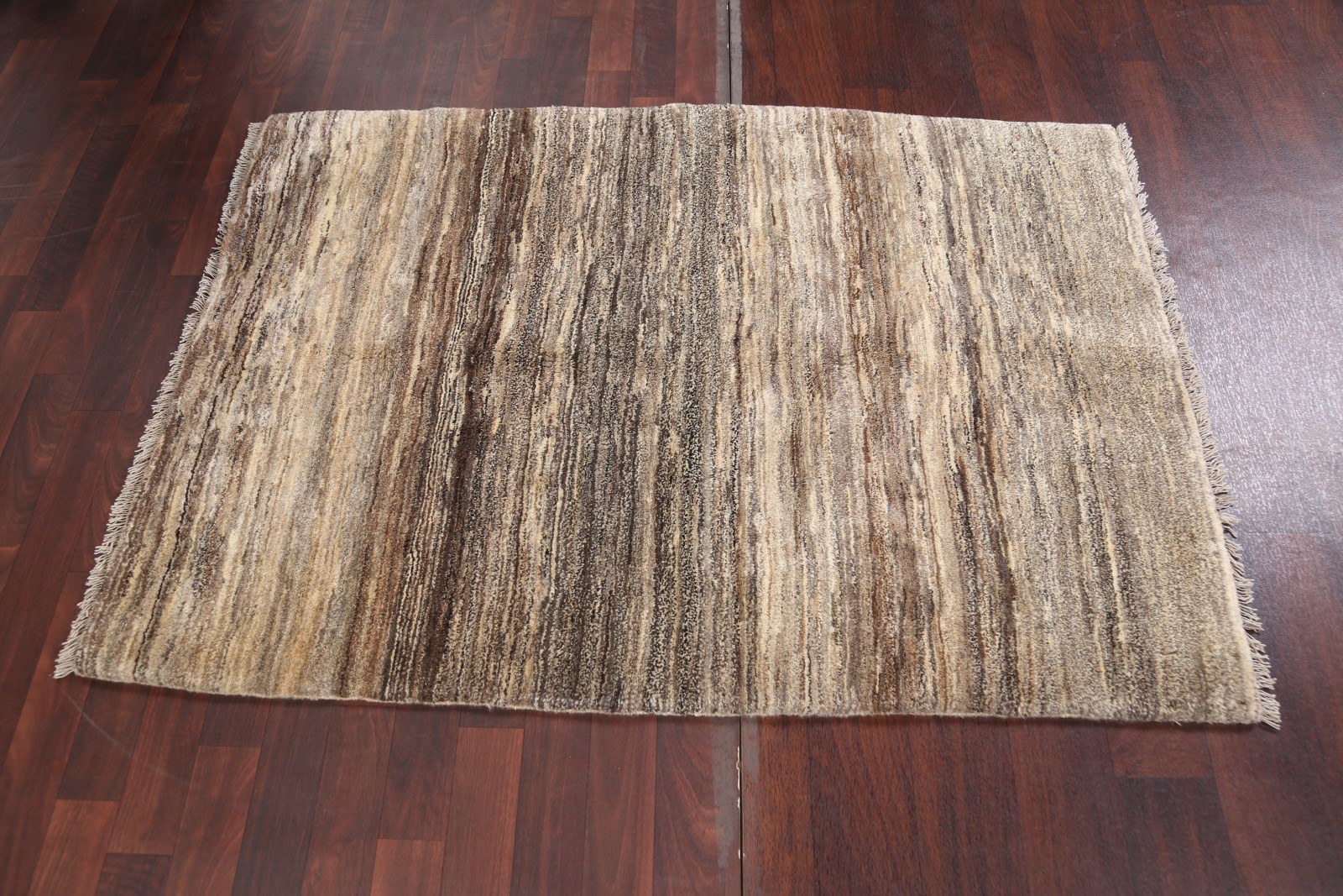 Natural Dye Gabbeh Earth-Tone Color Area Rug Hand-Knotted Oriental