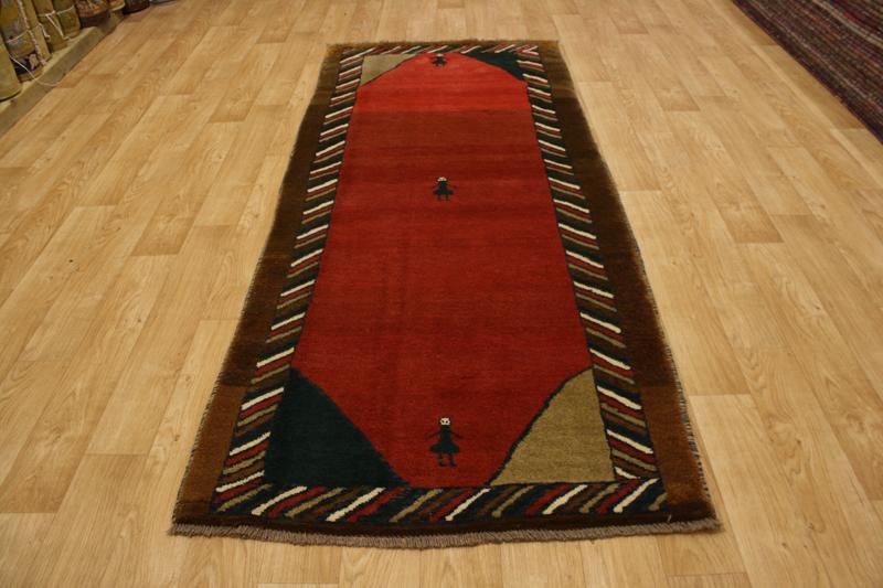 THICK PILE RUNNER 4X10 GABBEH PERSIAN ORIENTAL AREA RUG WOLL CARPET