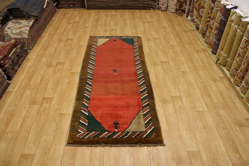 THICK PILE RUNNER 4X10 GABBEH PERSIAN ORIENTAL AREA RUG WOLL CARPET