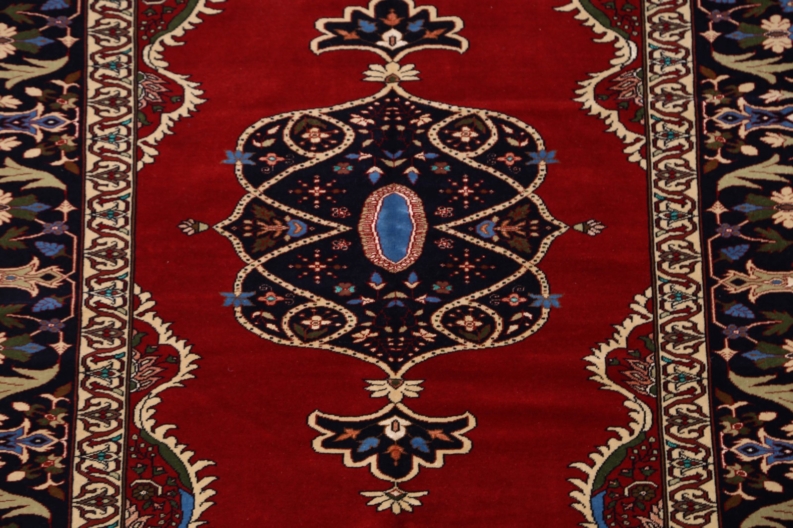 Wool/Silk Square 5x5 Traditional Oriental Area Rug Floral HandKnotted