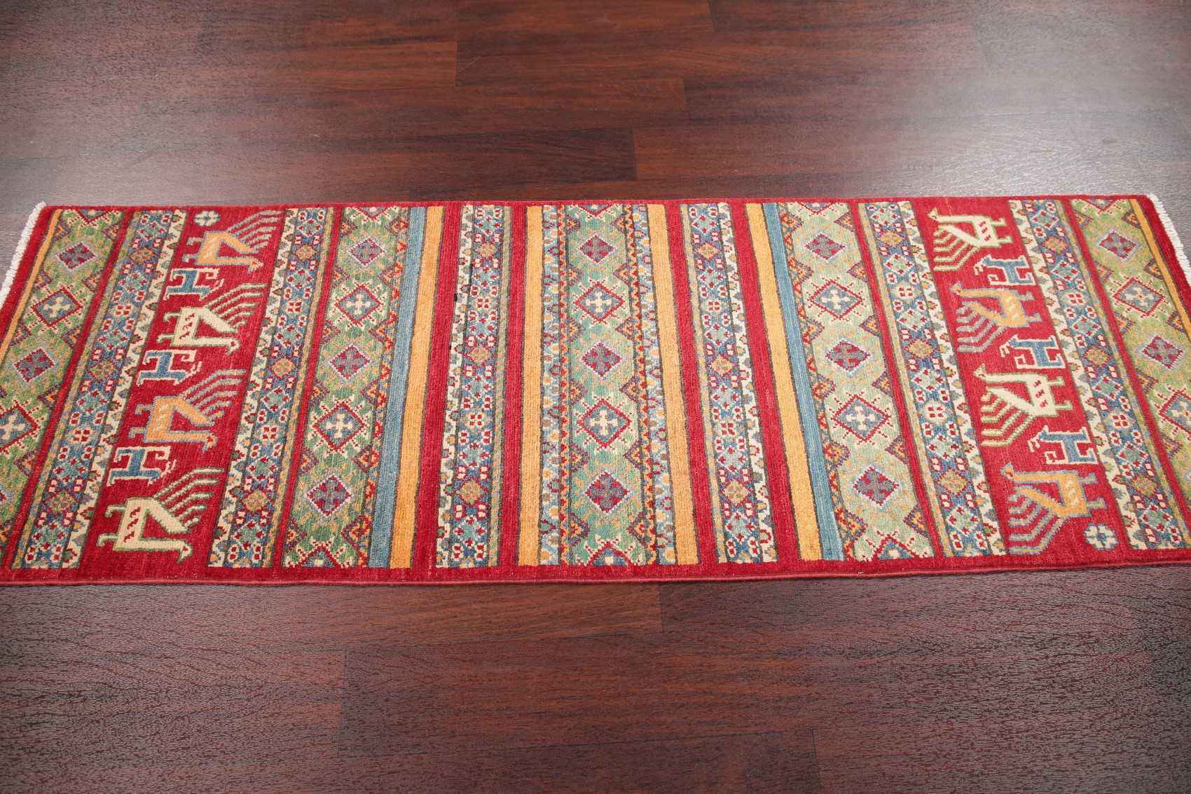 Geometric 6 ft Runner Kazak Pakistan Oriental Tribal MultiColored Wool Rug 2x6 713057167250 eBay