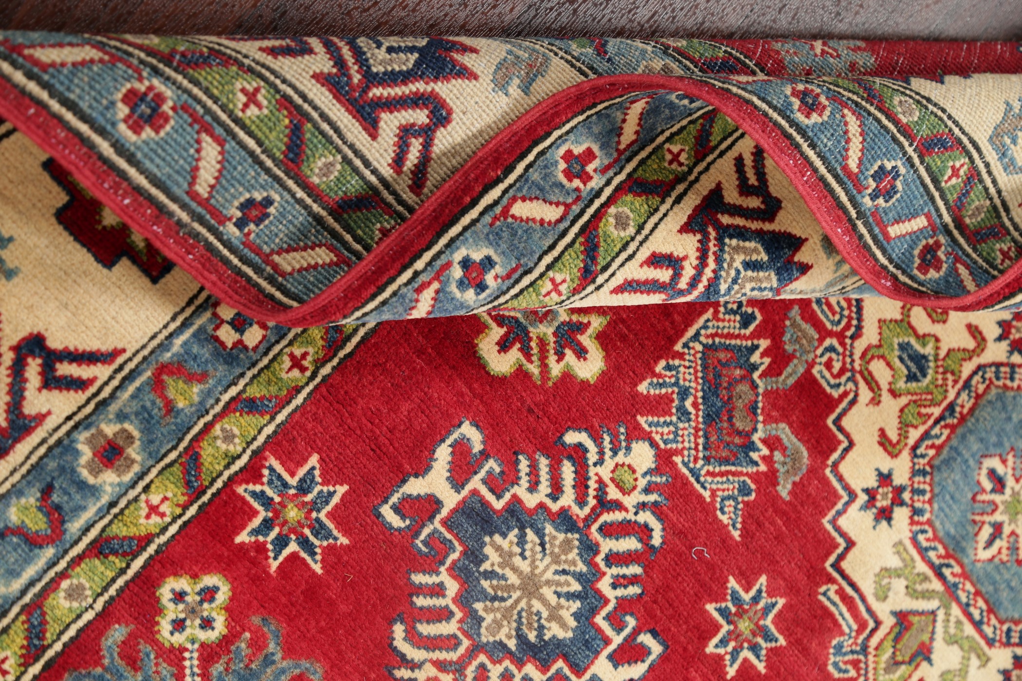 6x8 RED Tribal Super Kazak Oriental Area Rug Geometric HandKnotted Carpet Wool eBay