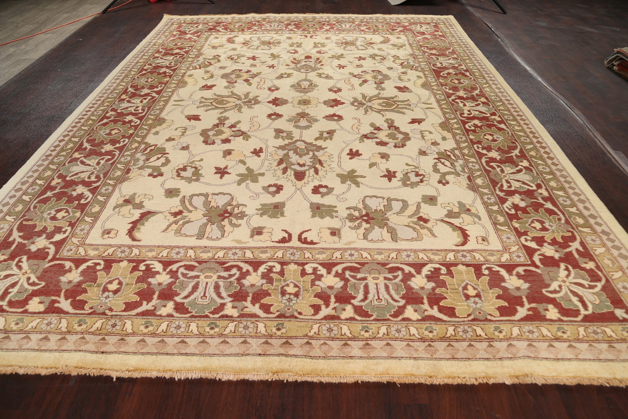 Floral Traditional Peshawar Oriental Area Rug Handknotted Dining Room