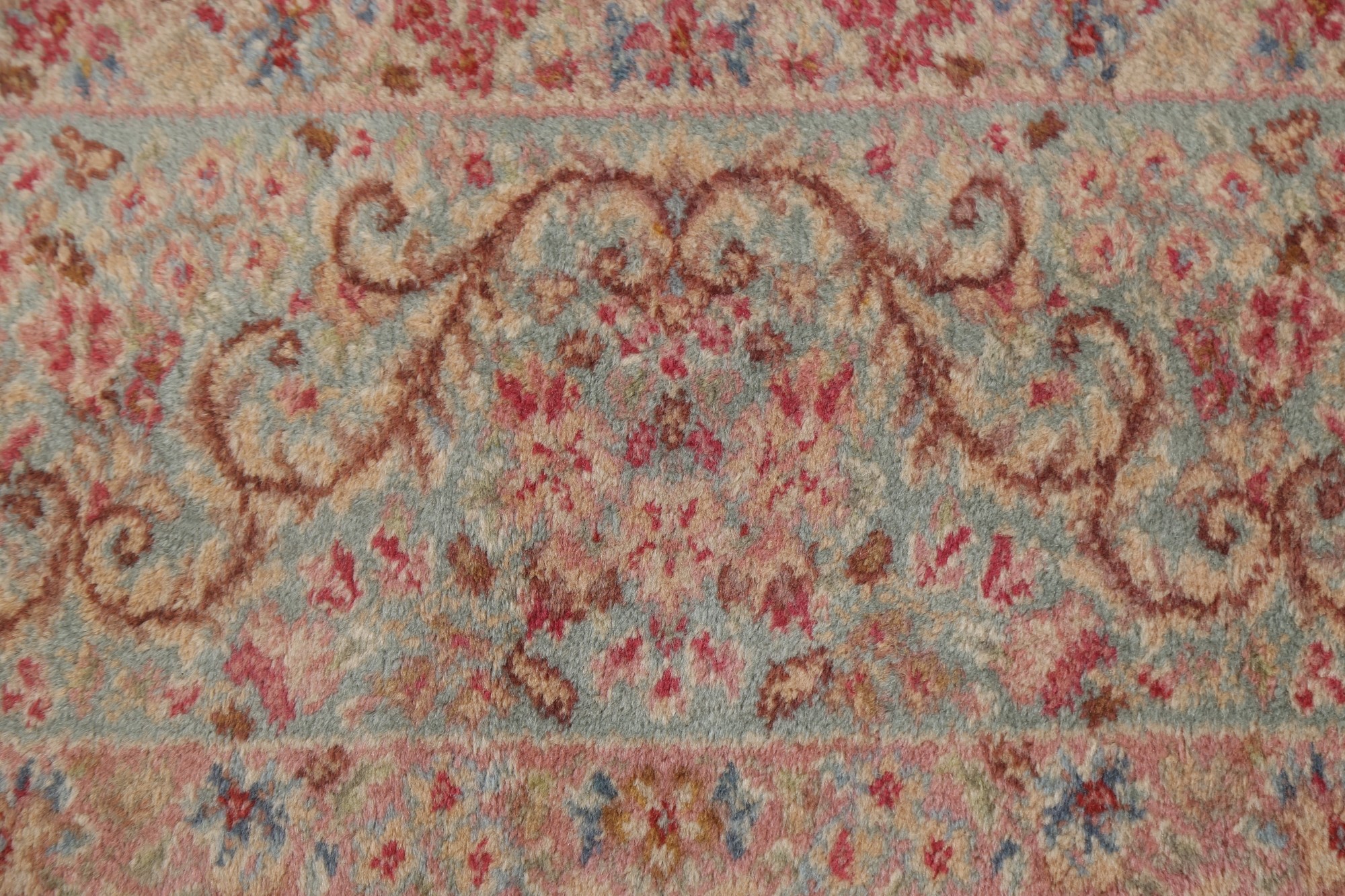 Traditional Floral Ivory/Pink Karastan Area Rug Living Room 9x12 Wool