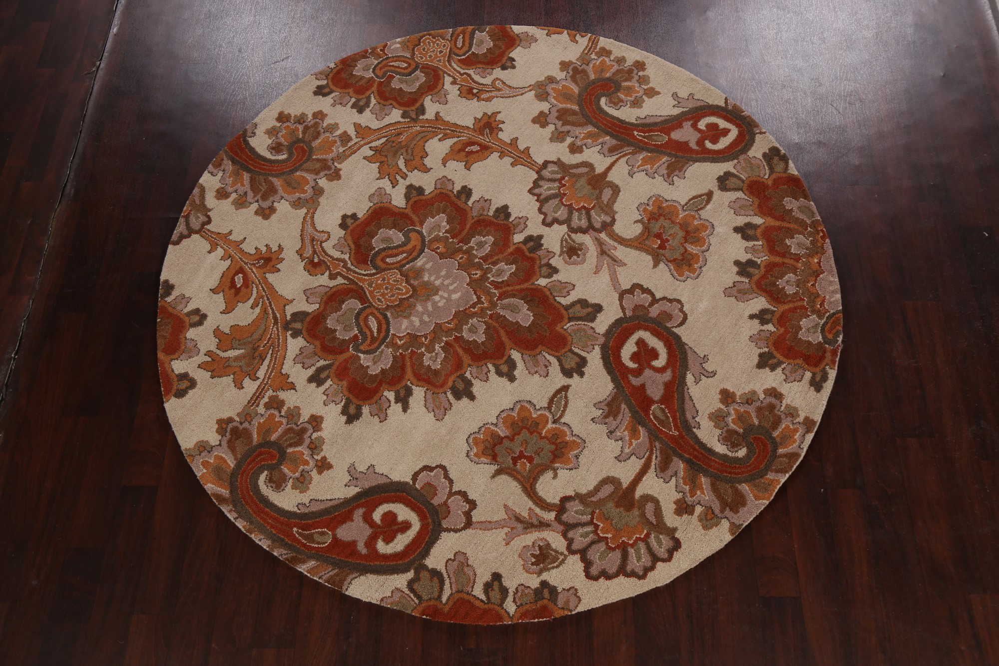 IVORY Floral Traditional Oriental Area Rug Wool Hand ...