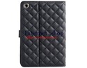 Plastic Flip Case iPad Mini Grid Pattern Faux Leat