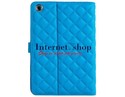  Flip Case for iPad Mini (Blue) Grid Pattern Faux 