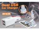 Dual USB Port Car Charger for iPhone, iPad, iPod, 