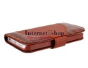 PU Heart Protective Case for iPhone 5 (Brown)