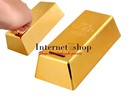 Gold Brick Shaped Money Bank (Gold)