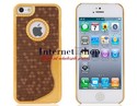 Gold Plated Skinning Plastic Case for iPhone 5 (Br