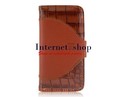 PU Heart Protective Case for iPhone 5 (Brown)