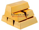 Gold Brick Shaped Magnet Set of 6 (Gold)