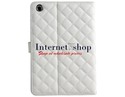 Flip Case for iPad Mini Grid Pattern Faux Leather 