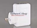 iPad 2 AU Plug Charger with Quad USB Ports (White)