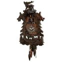 Kassel Large Deer Hand Carved Wood Accents Cuckoo 