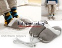 USB Heated Feet Warmer Slippers