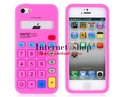 Calculator Silicone Case for iPhone 5 (Rose)