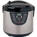 STAINLESS STEEL MICRO-COMPUTERIZED RICE COOKER AND