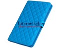  Flip Case for iPad Mini (Blue) Grid Pattern Faux 