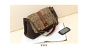 Chain Strap Fur Flap Buckled Dark Brown Suede Pyra