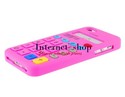 Calculator Silicone Case for iPhone 5 (Rose)