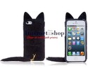 Plush & TPU Rubber Cat Protective Case for iPhone 