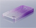 Water Drop Design Open-face iPhone 4 Case (Purple)