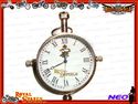 ROYAL ENFIELD SOLID BRASS GOLDEN DESK CLOCK CHROME