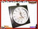 ROYAL ENFIELD BRASS DESK CLOCK IN CHROME FINISH - 