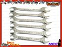 DOUBLE OPEN END JAW SPANNER SET-CHROME PLATED-BRAN