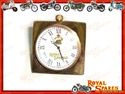 ROYAL ENFIELD ANTIQUE BRASS DESK CLOCK IN GOLDEN F