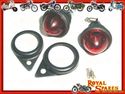 PAIR OF RED PILOT LAMPS ASSEMBLY 6v-2w BULBS BLACK