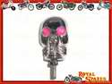 PAIR OF CUSTOMIZED SKULL HEAD BRASS DECAL CHROMED 