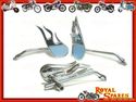 NEW ROYAL ENFIELD CHOPPER STYLE SIDE MIRROR SET BL