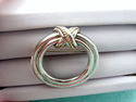 TIFFANY & Co. Sterling Silver Circle with Gold Sig