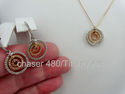 Mixed 14K Solid Gold Diamond Earrings - Pierced St