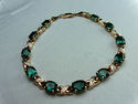 10K Y Gold Lab Emerald & Natural Diamond Tennis Br