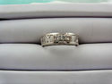 TIFFANY & Co Atlas Ring w/ 3 Stone Diamond 18k Whi