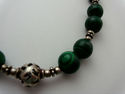 Vintage Malachite & Sterling Silver Mint Necklace