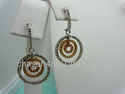 Mixed 14K Solid Gold Diamond Earrings - Pierced St